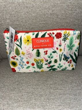 limited-edition Clinique x Rifle Paper Co. cosmetic pouch